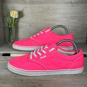 VANS Hot Pink Nylon Canvas Sneakers Shoes